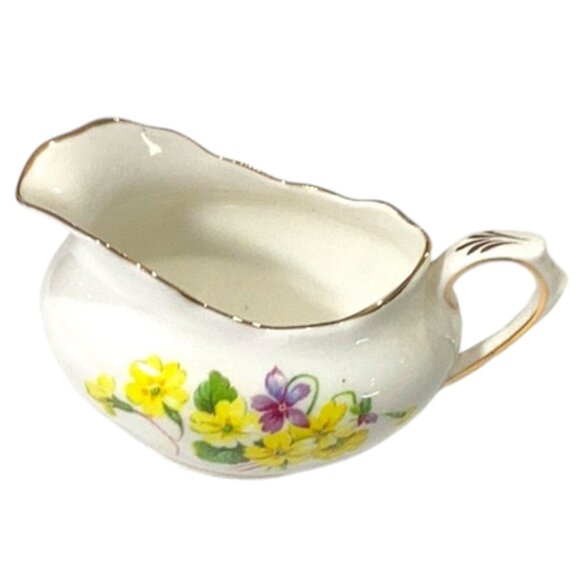 Vintage‎ Royal Albert England Bone China PRIMULETTE Pattern Sugar & Cream Set - Picture 4 of 7